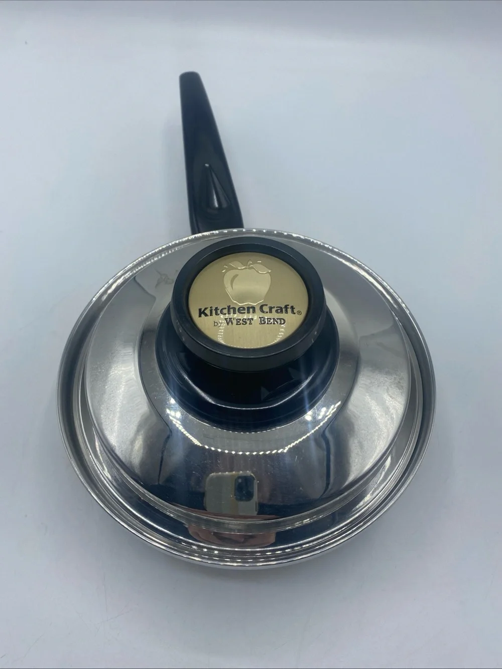 Kitchen Craft West Bend Skillet Pan Stainless Steel Vented Lid 1 Quart Vintage